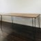Antique Industrial Oak Dining Table with Hairpin Legs 1