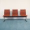 Vintage Leather 3-Seat Bench, 1970s 5