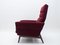 Scandinavian Wooden and Fabric Lounge Chair, 1960s 2