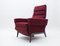 Scandinavian Wooden and Fabric Lounge Chair, 1960s 1