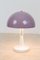 Lampada da tavolo vintage color malva con decorazione in cristallo, Immagine 2