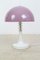 Lampada da tavolo vintage color malva con decorazione in cristallo, Immagine 1
