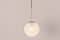 Italian Murano Glass Ball Pendant Lamps from Venini, 1950s, Set of 2 6