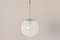 Italian Murano Glass Ball Pendant Lamps from Venini, 1950s, Set of 2 1