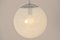 Italian Murano Glass Ball Pendant Lamps from Venini, 1950s, Set of 2, Image 5
