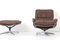 Swiss Rosewood Reclining King Chair and Stool Set by Andre Vandenbeuck for Strässle, 1960s, Image 13