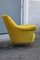 Italian Yellow Velvet and Brass Lounge Chairs from ISA Bergamo, 1950s, Set of 2 11