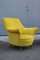 Italian Yellow Velvet and Brass Lounge Chairs from ISA Bergamo, 1950s, Set of 2, Image 10