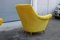 Italian Yellow Velvet and Brass Lounge Chairs from ISA Bergamo, 1950s, Set of 2, Image 5