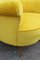 Italian Yellow Velvet and Brass Lounge Chairs from ISA Bergamo, 1950s, Set of 2 8