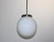 Bauhaus German Opaline Glass Ball Ceiling Lamp, 1930s, Image 1