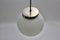 Bauhaus German Opaline Glass Ball Ceiling Lamp, 1930s 7