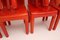 Italienische Rote Vintage Space Age Esszimmerstühle aus Kunststoff von Marcello Siard, 1960er, 8er Set 9