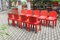 Vintage Space Age Italian Red Plastic Dining Chairs by Marcello Siard, 1960s, Set of 8 7