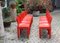 Vintage Space Age Italian Red Plastic Dining Chairs by Marcello Siard, 1960s, Set of 8 1