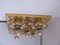 Gold and Crystal Glass Sconce, 1960s 18
