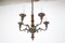 Vintage Brass Chandelier, 1950s 4