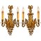 Antique French Louis XV Bronze Wall Sconces, Set of 2 1