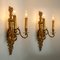 Antique French Louis XV Bronze Wall Sconces, Set of 2 9