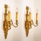 Antique French Louis XV Bronze Wall Sconces, Set of 2 5