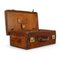 Antique English Wood and Leather Suitcase, 1910s 2