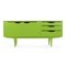 Green Lacquered Wood Console Table, 1960s 1