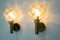 Brass and Glass Wall Lights, Denmark, 1970s, Set of 2 4