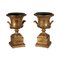19th Century Italian Gold Leaf Vases, Set of 2, Image 1