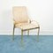 Vintage Brass and Fabric Dining Chairs, 1970s, Set of 4, Image 1