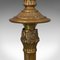 Lámpara de mesa inglesa vintage de metal dorado, años 90, Imagen 8
