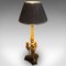 Lámpara de mesa inglesa vintage de metal dorado, años 90, Imagen 6