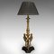 Lámpara de mesa inglesa vintage de metal dorado, años 90, Imagen 7