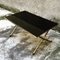 Italian Gilt Brass Faux Bamboo Coffee Table with Black Opaline Glass Top, 1960s, Image 1
