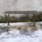 Italian Gilt Brass Faux Bamboo Coffee Table with Black Opaline Glass Top, 1960s, Image 2