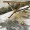 Italian Gilt Brass Faux Bamboo Coffee Table with Black Opaline Glass Top, 1960s 4