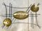 Large German Wrought Brass and Iron Abstract Sculptural Wall Relief, 1950s, Image 1