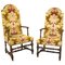 18th Century French Louis XIII Open Armchairs, Set of 2, Image 1