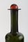 Large Vase Bottle in Green Art Glass with Red Ball by Otto Brauer for Holmegaard, 1960s 2
