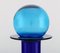 Large Vase Bottle in Blue Art Glass with Blue Ball by Otto Brauer for Holmegaard, 1960s 4