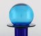Large Vase Bottle in Blue Art Glass with Blue Ball by Otto Brauer for Holmegaard, 1960s, Image 4