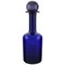 Bottiglia grande blu in vetro artistico di Otto Brauer per Holmegaard, anni '60, Immagine 1