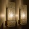 Crackle Glass Wall Light Fixtures from Hillebrand, 1960s, Set of 2 6