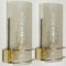 Crackle Glass Wall Light Fixtures from Hillebrand, 1960s, Set of 2 5