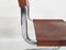 Leather Tubular Dining Chair from Linea Veam, Italy, 1970s 15