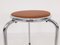 Chrome Stools with Cognac Leather Seating, 1960s, Set of 3 8