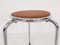 Chrome Stools with Cognac Leather Seating, 1960s, Set of 3, Image 8