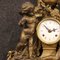 Horloge Antimoine en Bronze Doré, France, 1950s 9