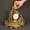 French Gilt Bronze and Antimony Clock, 1950s, Image 2