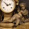 Horloge Antimoine en Bronze Doré, France, 1950s 10