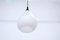 Opaline Glass Drop Pendant Lamp, 1950s 6